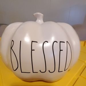 Rae Dunn "blessed" medium pumpkin